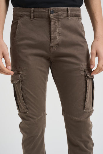 Pantalone uomo slim fango - 4