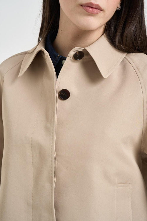 Trench donna corto beige - 2