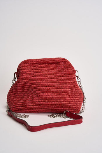 Borsa donna in rafia rossa - 4