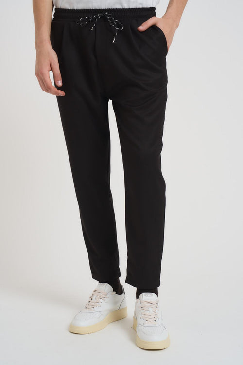 Pantalone uomo con coulisse nero
