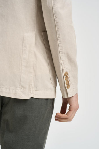 Giacca uomo in cotone beige - 5