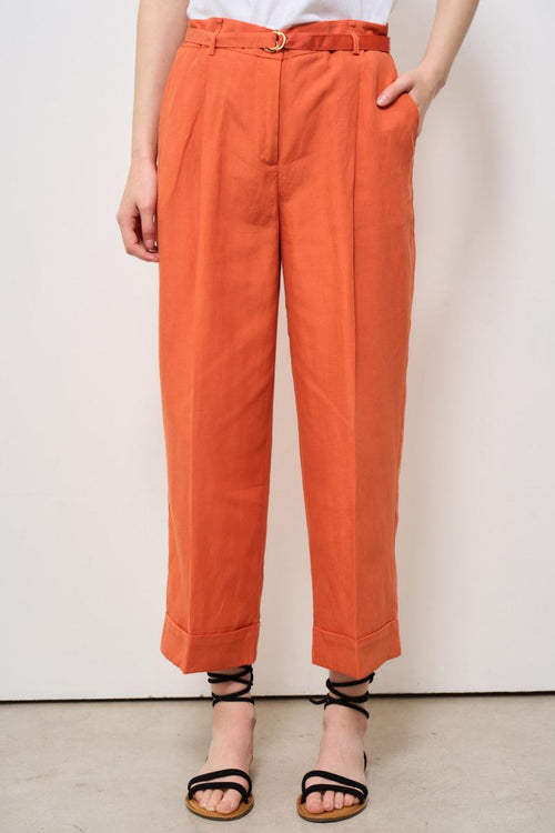 Pantalone donna regular arancione