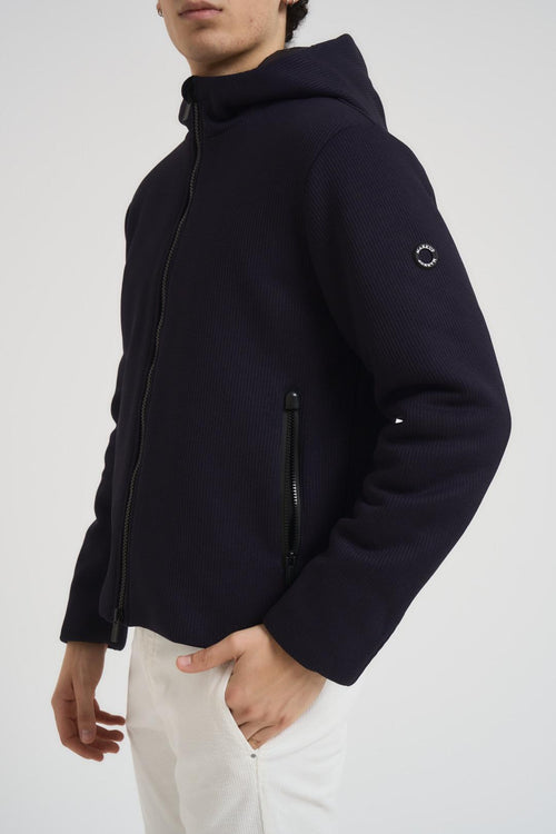 Giubbotto uomo in maglia blu notte - 2