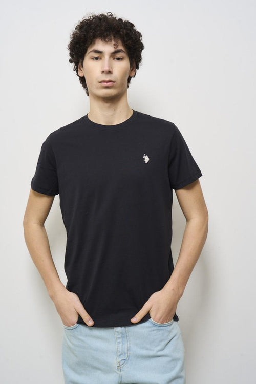 Men's black crew neck t-shirt