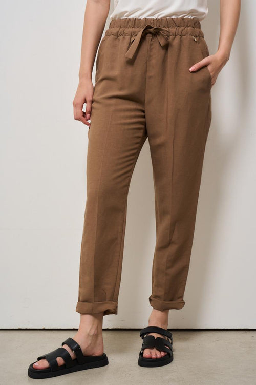 Pantalone donna regular marrone - 2