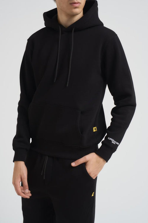 Felpa uomo con cappuccio nera