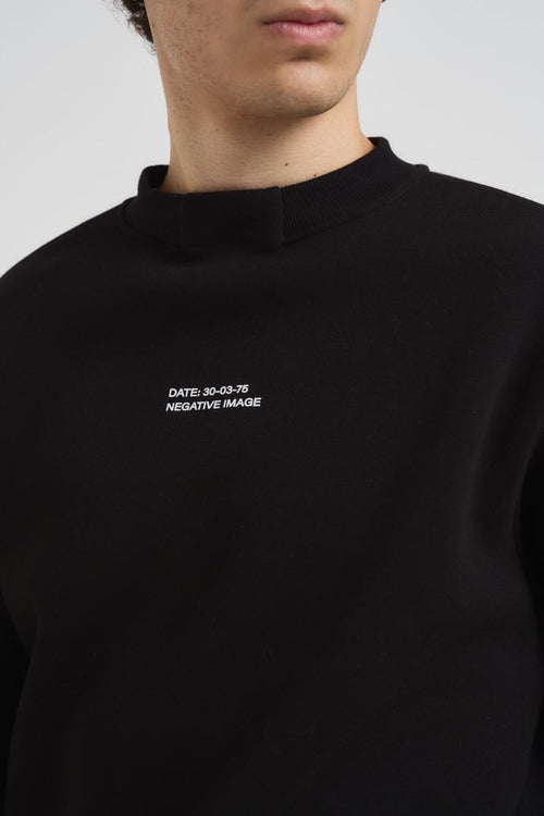 Felpa uomo girocollo nera - 2