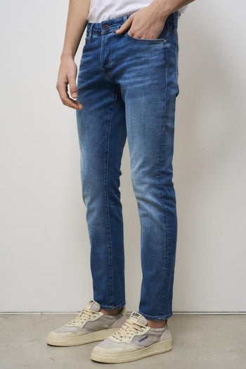 Jeans uomo slim fit in denim medio - 4