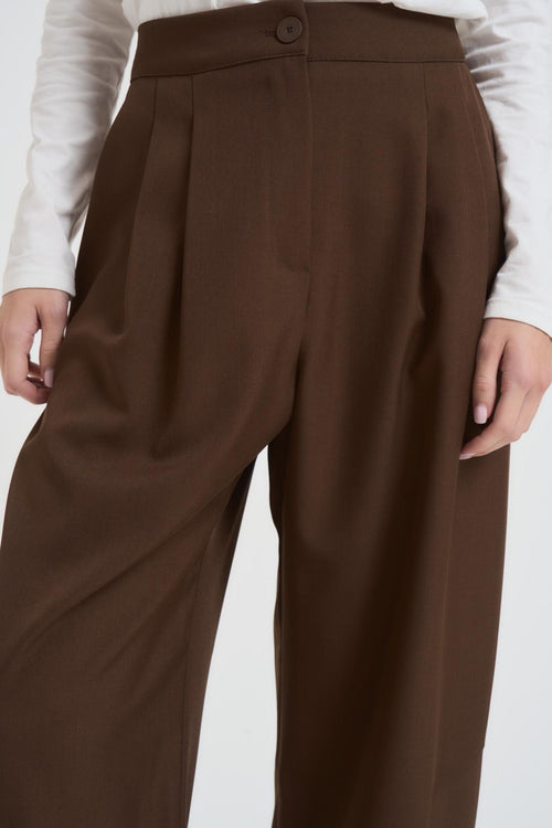 Pantalone donna balloon marrone - 2