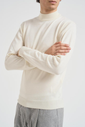 Maglia uomo mezzo collo bianca - 3