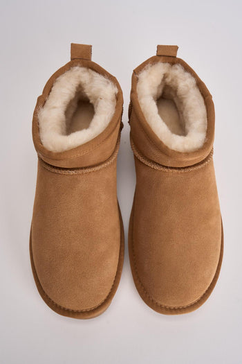 Stivaletto mini scamosciato donna cammello - 7