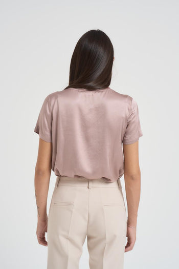 T-shirt donna girocollo rosa - 3