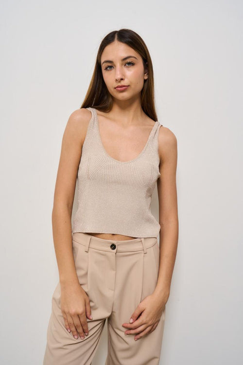 Top donna cropped rosa - 1