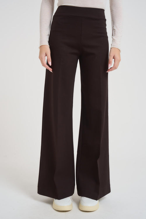 Pantalone donna a palazzo marrone