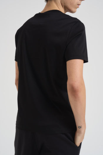 T-shirt uomo girocollo nera con logo - 3