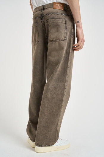 Jeans uomo in denim sabbia - 4
