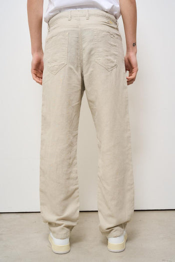 Jeans uomo in denim sabbia - 4