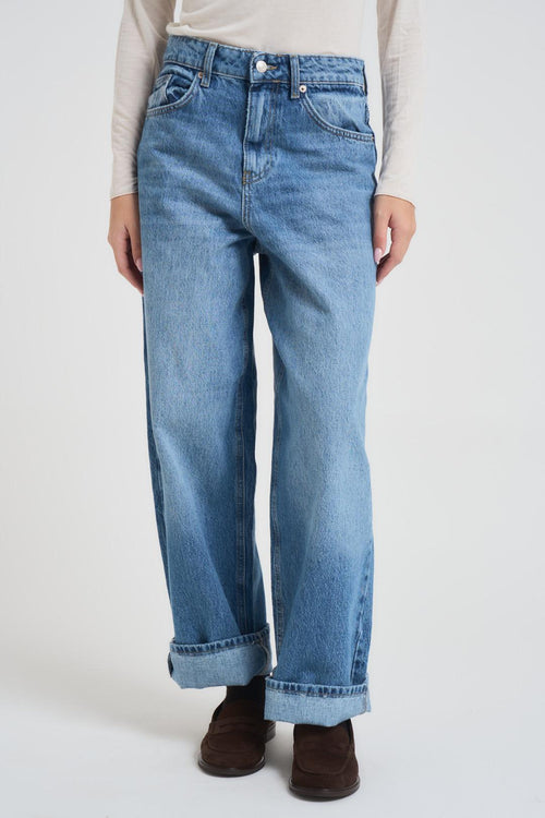 Jeans donna baggy blu chiaro