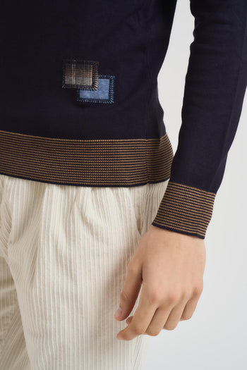 Maglia uomo girocollo blu - 3