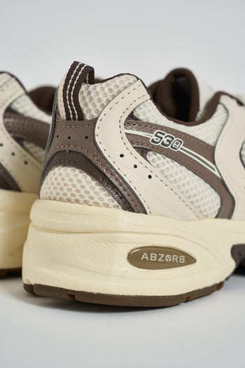 Sneakers donna 530 marrone e avorio - 8