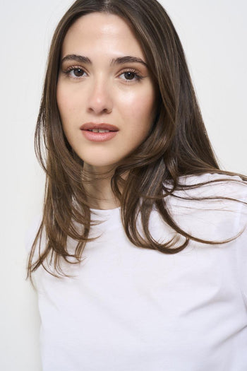 White women's crew neck t-shirt - 4