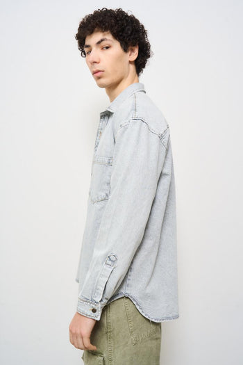 Giacca donna in denim grigio - 4