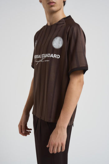 T-shirt uomo girocollo in jersey marrone - 4