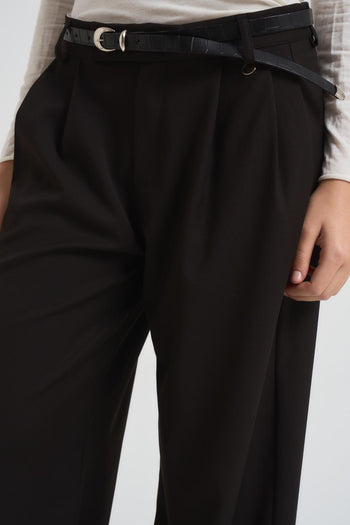 Pantalone donna a palazzo nero - 4