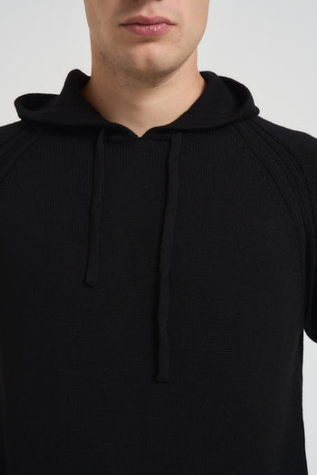 Felpa uomo in maglia nero - 3