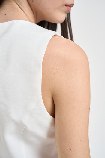 Abito con gilet e pantalone bianco - 5