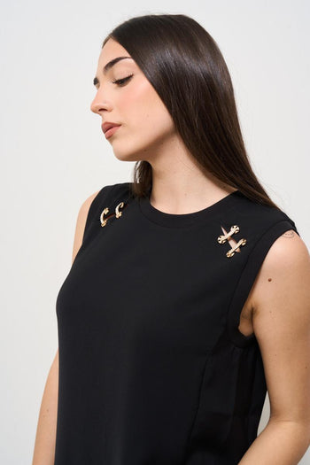 Abito donna corto nero - 3