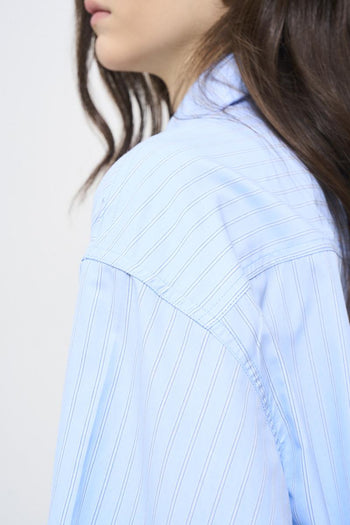 Camicia donna celeste - 5