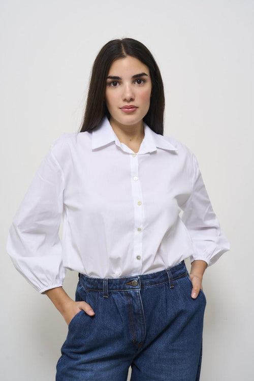 Camicia donna ampia bianca