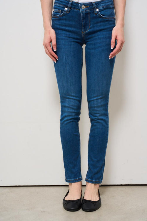 Jeans donna skinny in denim scuro