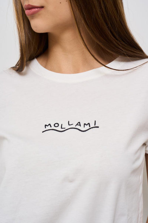 T-shirt donna girocollo bianca Mollani - 2
