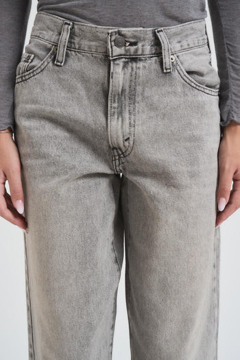 Jeans donna Baggy Dad in denim grigio - 6