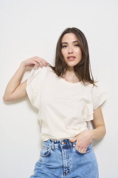 T-shirt donna girocollo bianco - 2