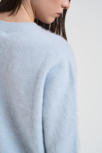 Maglia donna girocollo celeste - 5