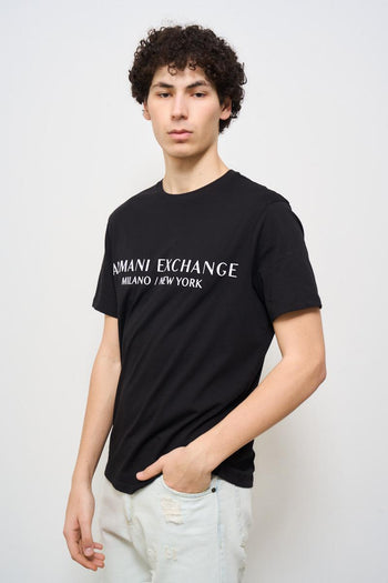 T-shirt uomo girocollo nera - 3
