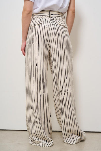 Pantalone donna a palazzo a righe - 4