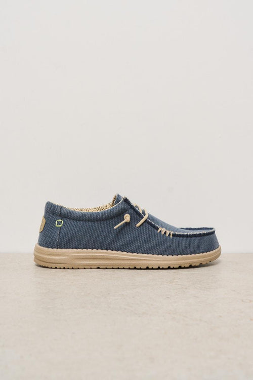 Scarpa da barca uomo Wally blu