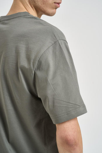 T-shirt uomo over verde militare - 5