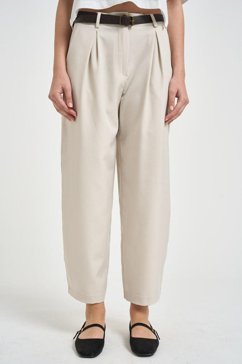 Pantalone donna balloon gesso