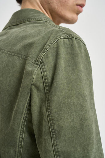 Giacca uomo in cotone verde - 7