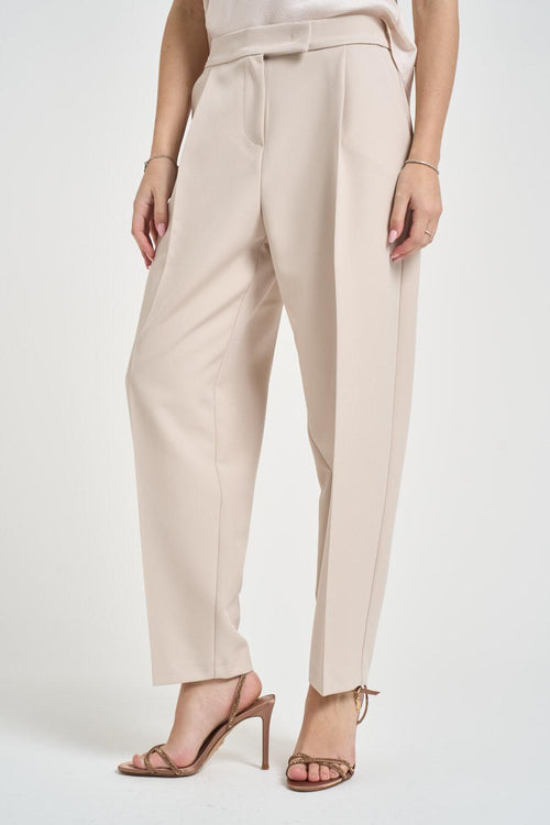 Pantalone donna barrel sabbia - 2