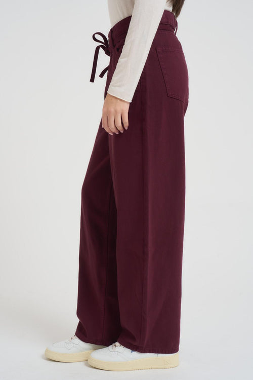 Jeans donna balloon bordeaux - 2