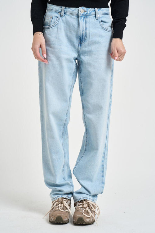 Jeans donna dritto denim chiaro