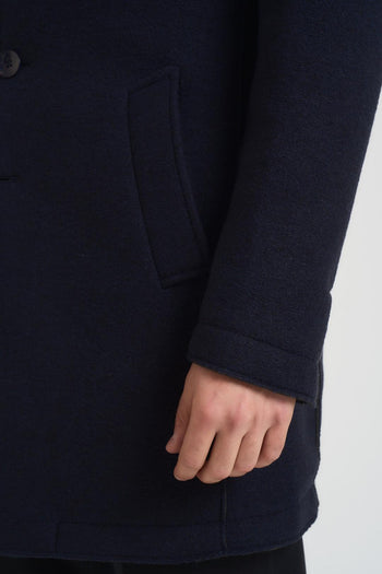 Cappotto uomo monopetto blu notte - 4