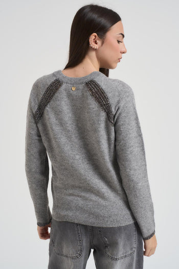 Maglia donna girocollo grigia - 3