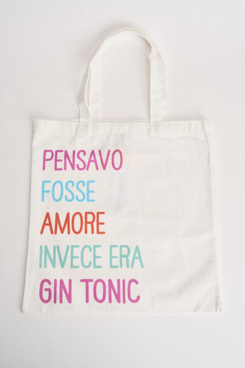 Tote bag donna in tela con stampa